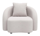 Zuo Modern Sunny Isles Accent Chair in Beige