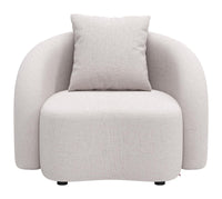 Zuo Modern Sunny Isles Accent Chair in Beige