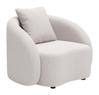 Zuo Modern Sunny Isles Accent Chair in Beige