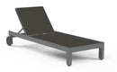 Sunset West Redondo Adjustable Chaise With Sling In Phifertex Alligator Alley(Dark Grey)