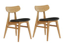 Greenington Cassia Dining Chair With Leather Seat Caramelized - Set of Two