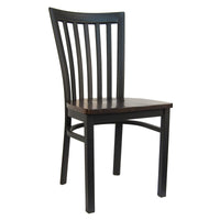 H&D Seating Schoolhouse Slat Back Metal Chair - Set of 2