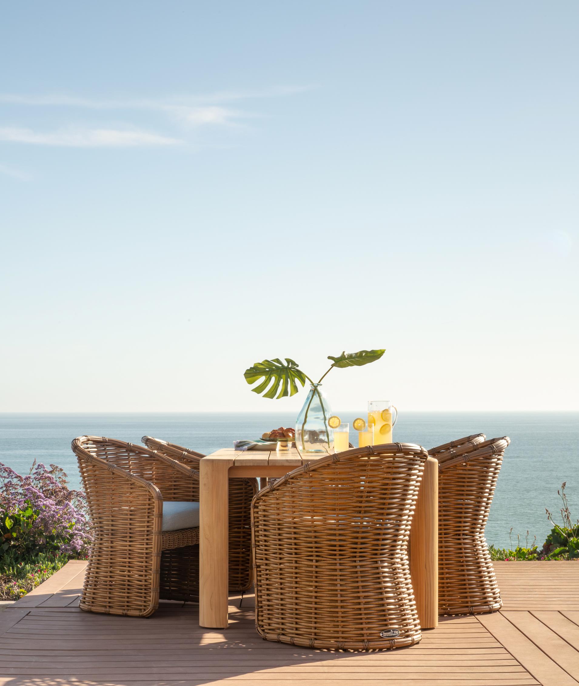 Sunset West Natural Teak 96" Dining Table