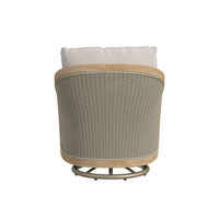 Sunset West Cambria Swivel Club Chair in Canvas Canvas with Self Welt