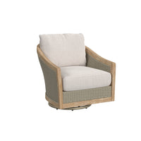 Sunset West Cambria Swivel Club Chair in Canvas Canvas with Self Welt