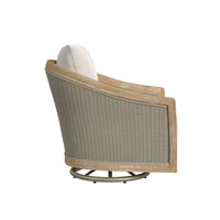 Sunset West Cambria Swivel Club Chair in Canvas Canvas with Self Welt
