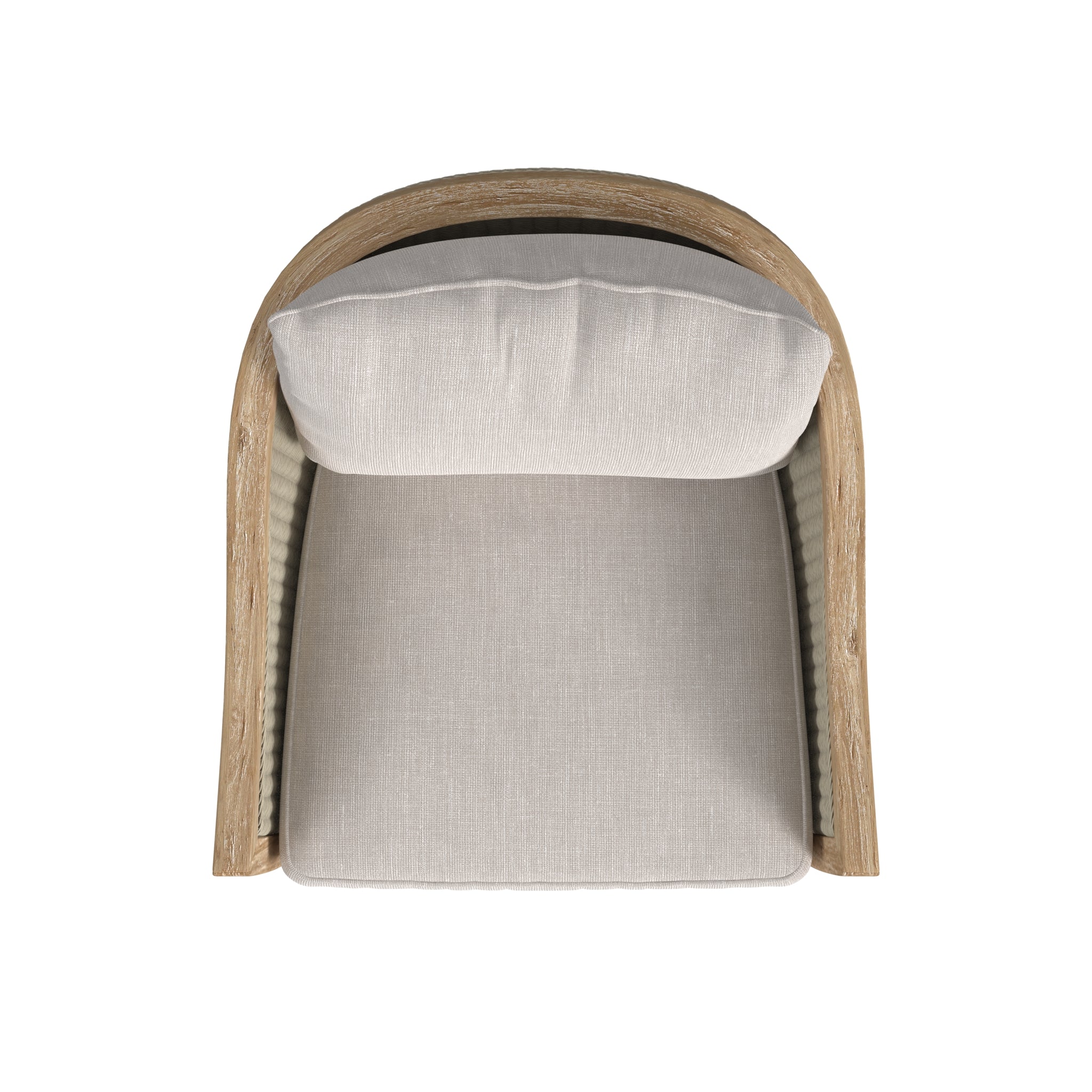 Sunset West Cambria Swivel Club Chair in Canvas Canvas with Self Welt