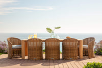 Sunset West Playa Dining Chair in Soothe Pearl with Flange Welt