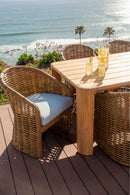 Sunset West Playa Dining Chair in Soothe Pearl with Flange Welt