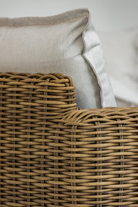 Sunset West Playa Oversized Club Chair in Soothe Pearl with Flange Welt