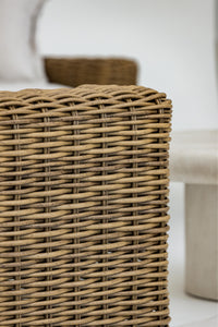 Sunset West Playa Sofa in Soothe Pearl with Flange Welt