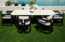 Sunset West Malibu Dining Chair in Cast Silver - No Welt