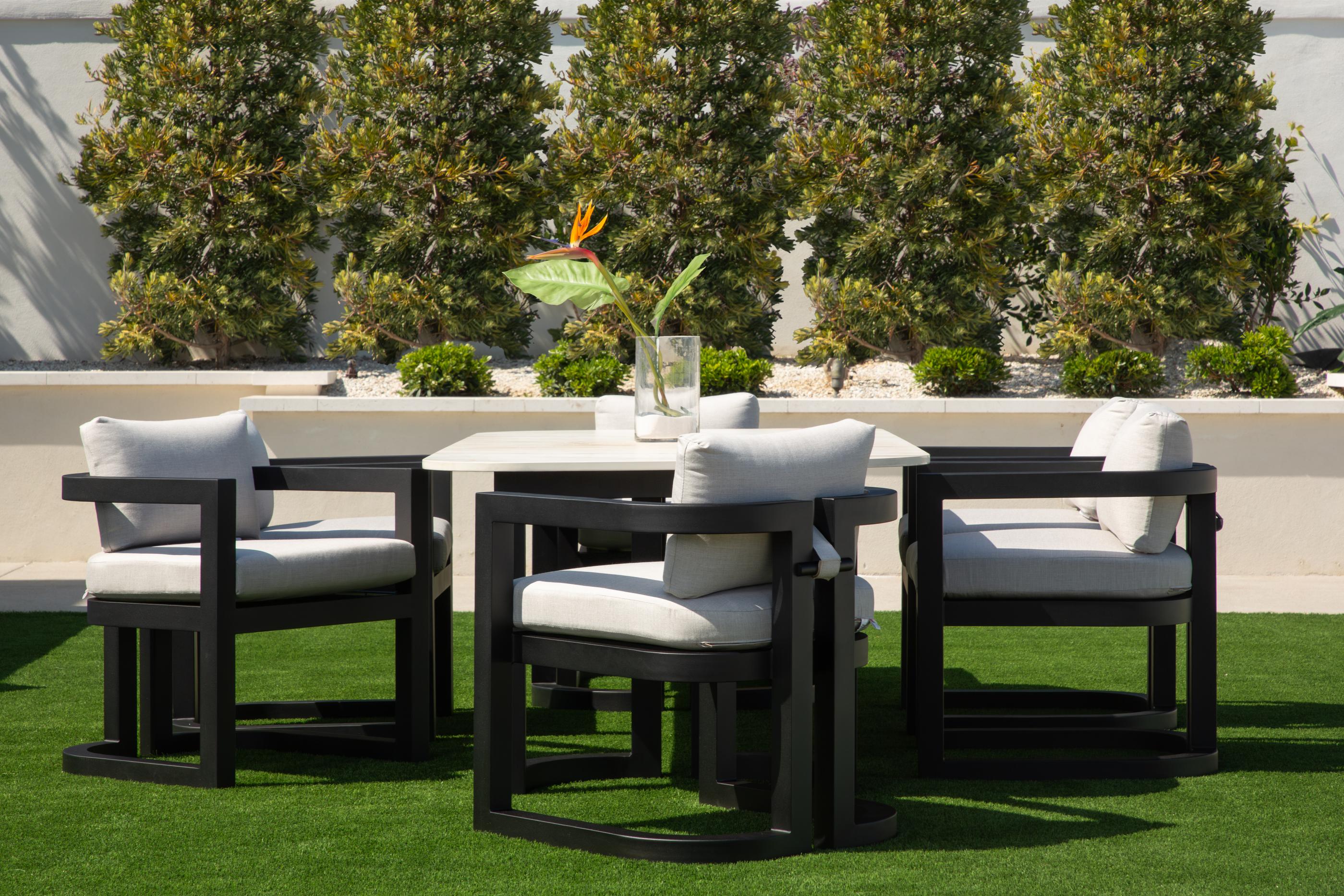 Sunset West Malibu Dining Chair in Cast Silver - No Welt