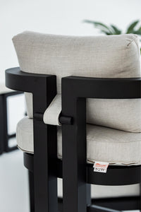 Sunset West Malibu Dining Chair in Cast Silver - No Welt