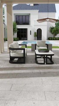 Sunset West Malibu Sofa in Cast Silver - No Welt