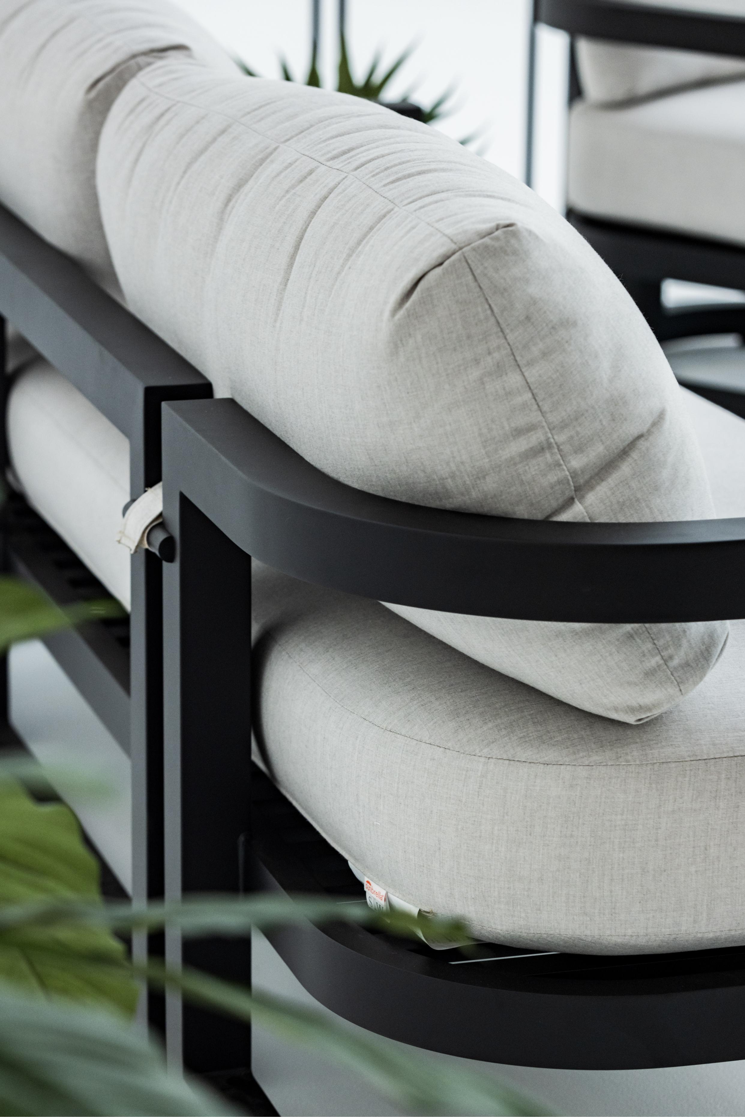 Sunset West Malibu Sofa in Cast Silver - No Welt