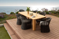 Sunset West Cabo Dining Chair in Soothe Pearl with Flange Welt
