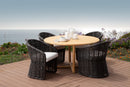 Sunset West Cabo Dining Chair in Soothe Pearl with Flange Welt