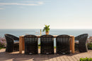 Sunset West Cabo Dining Chair in Soothe Pearl with Flange Welt