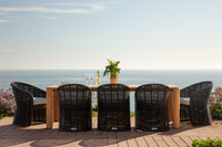 Sunset West Cabo Dining Chair in Soothe Pearl with Flange Welt
