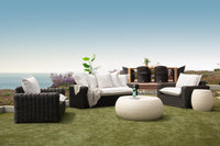 Sunset West Cabo Oversized Club Chair in Soothe Pearl with Flange Welt