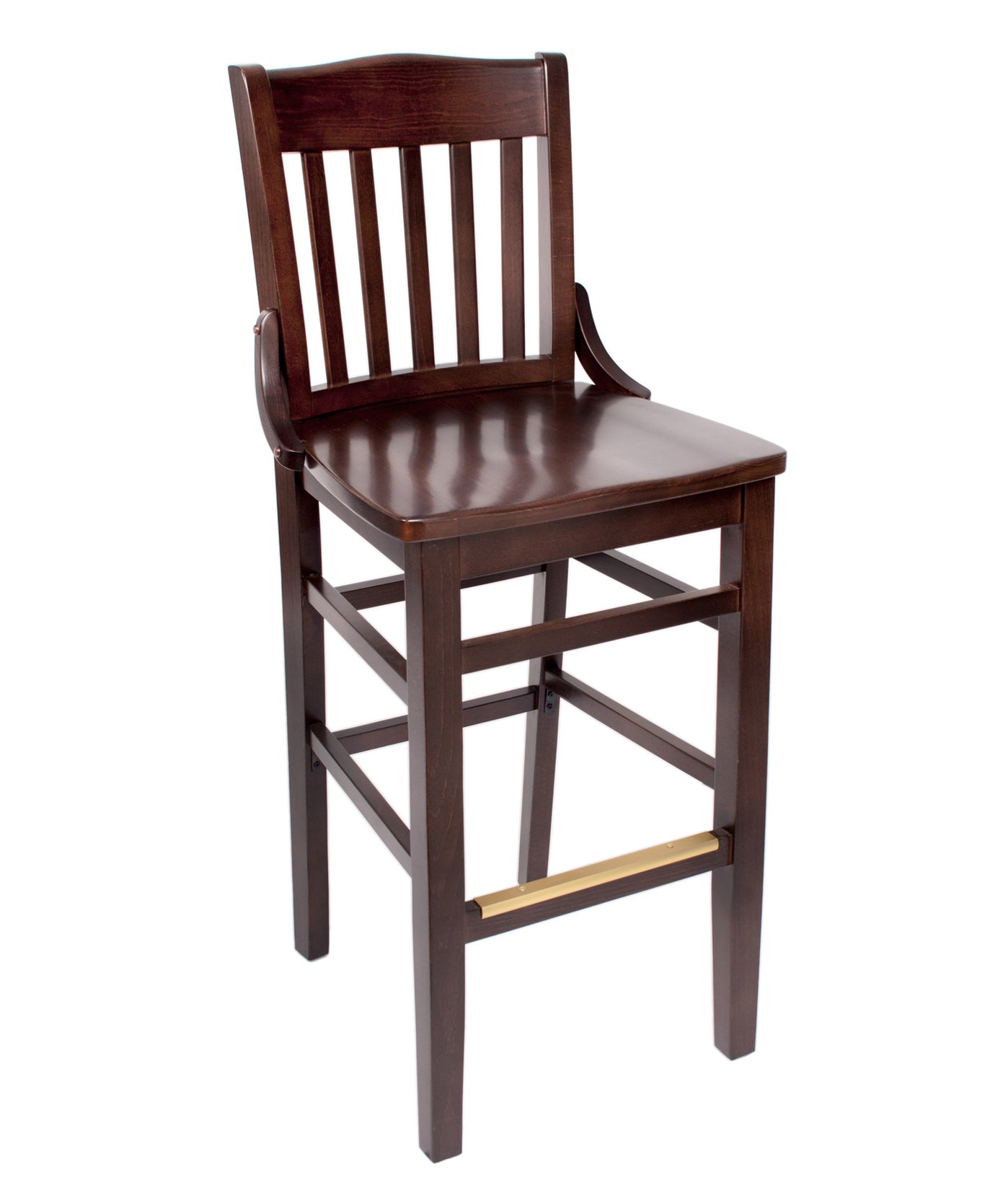 BFM Seating Cornell Barstool In Black Stain/Dark Walnut
