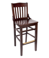 BFM Seating Cornell Barstool In Black Stain/Dark Walnut