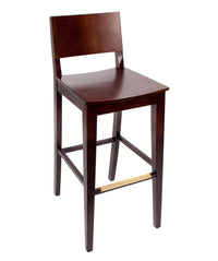 BFM Seating Dover Barstool In Dark Walnut/Black Stain FInish