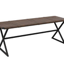 Sunpan Elon Bench - Vintage Cognac / Suede Light Tan Leather