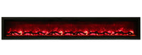 Amantii 100" Basic Clean-face Electric Built-in With Glass With Black Steel Surround