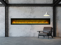 Amantii 100" Basic Clean-face Electric Built-in With Glass With Black Steel Surround