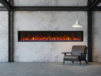 Amantii Symmetry Smart Electric  88" Indoor / Outdoor WiFi Enabled Built In Fireplace