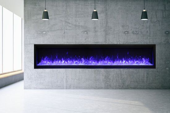 Amantii 100" Extra Tall Clean Face Electric Built-in With Black Steel Surround