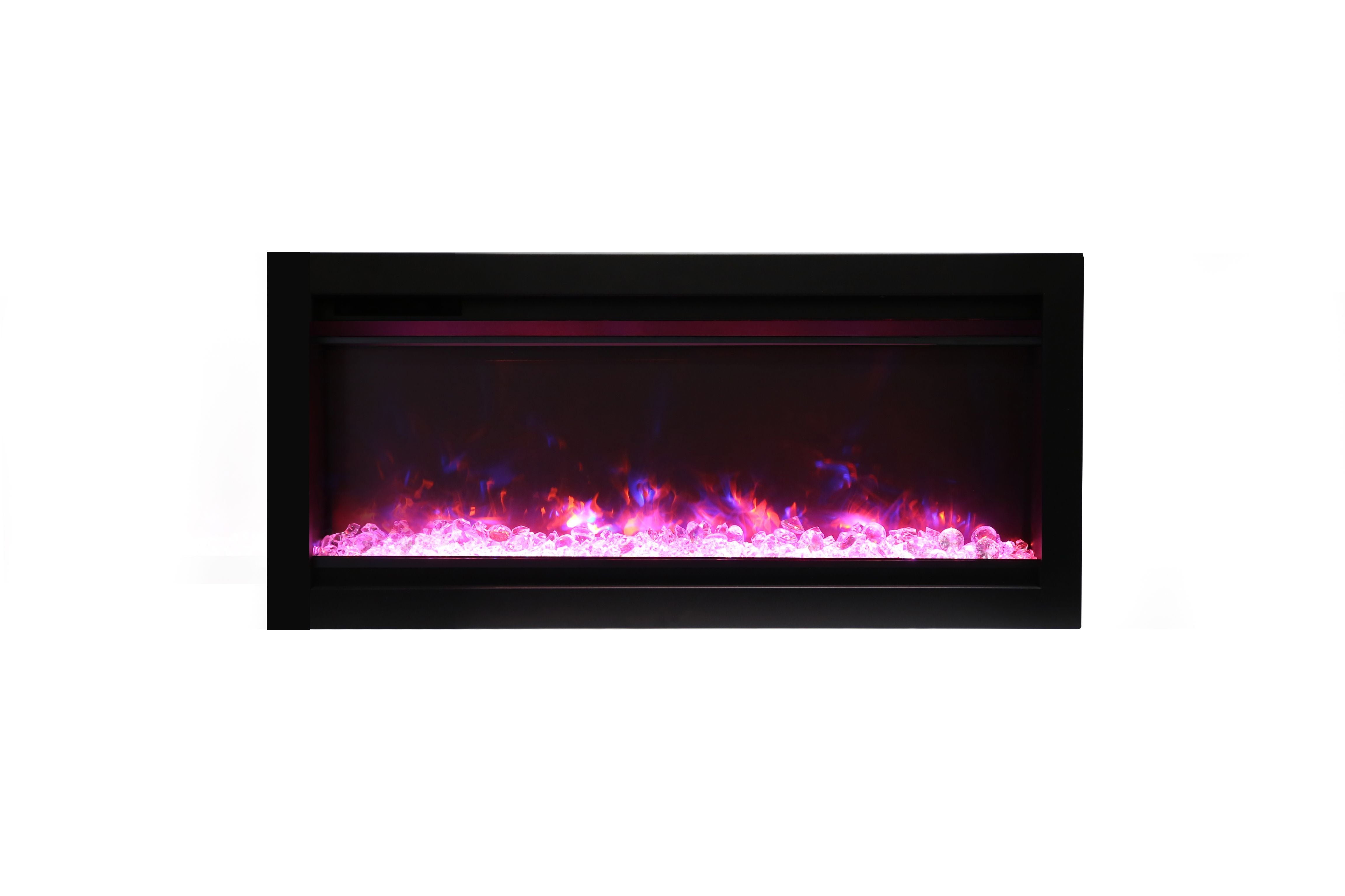 Amantii 34" Basic Clean-face Electric Built-in With Glass With Black Steel Surround
