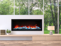 Amantii 60" Extra Tall Clean Face Electric Built-in With Black Steel Surround