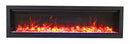 Sierra Flame 50" Clean face Electric Built-in With Log And Glass and Black Steel Surround