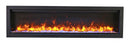 Sierra Flame 50" Clean face Electric Built-in With Log And Glass and Black Steel Surround