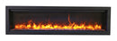Sierra Flame 50" Clean face Electric Built-in With Log And Glass and Black Steel Surround