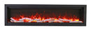 Sierra Flame 50" Clean face Electric Built-in With Log And Glass and Black Steel Surround