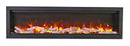 Sierra Flame 50" Clean face Electric Built-in With Log And Glass and Black Steel Surround