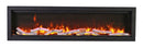 Sierra Flame 50" Clean face Electric Built-in With Log And Glass and Black Steel Surround