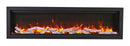 Sierra Flame 50" Clean face Electric Built-in With Log And Glass and Black Steel Surround