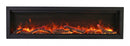 Sierra Flame 50" Clean face Electric Built-in With Log And Glass and Black Steel Surround