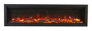 Sierra Flame 50" Clean face Electric Built-in With Log And Glass and Black Steel Surround