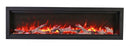 Sierra Flame 50" Clean face Electric Built-in With Log And Glass and Black Steel Surround