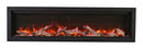 Sierra Flame 50" Clean face Electric Built-in With Log And Glass and Black Steel Surround