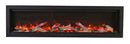 Sierra Flame 50" Clean face Electric Built-in With Log And Glass and Black Steel Surround