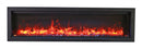 Sierra Flame 50" Clean face Electric Built-in With Log And Glass and Black Steel Surround