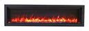 Sierra Flame 50" Clean face Electric Built-in With Log And Glass and Black Steel Surround