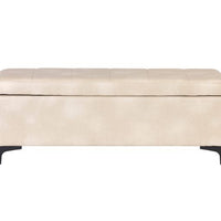 Sunpan Janet Storage Bench Antonio Charcoal / Bravo Black / Bravo Cream